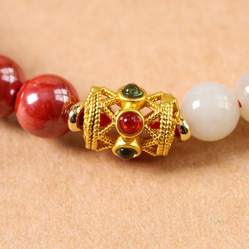 Buddha Stones Pulsera de concentración de jade hetiano de cobre cinabrio del Año del Caballo - image 16