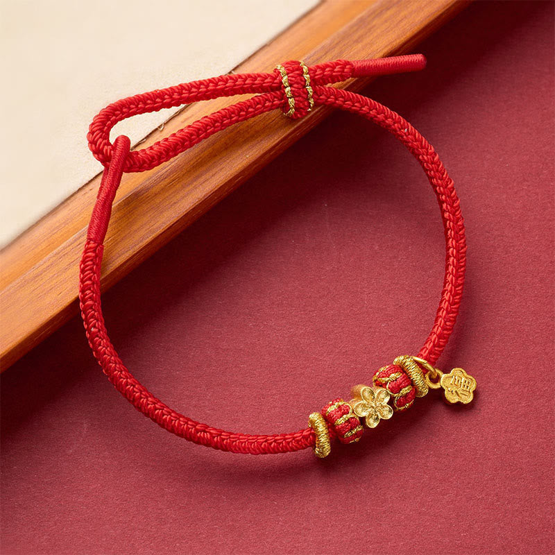Buddha Stones Pulsera de la suerte con hilo rojo de cobre con el símbolo Om Mani Padme Hum Fu - image 13