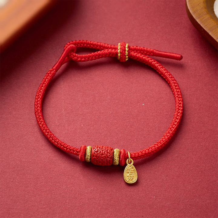 Buddha Stones Pulsera de la suerte con hilo rojo de cobre con el símbolo Om Mani Padme Hum Fu - image 9