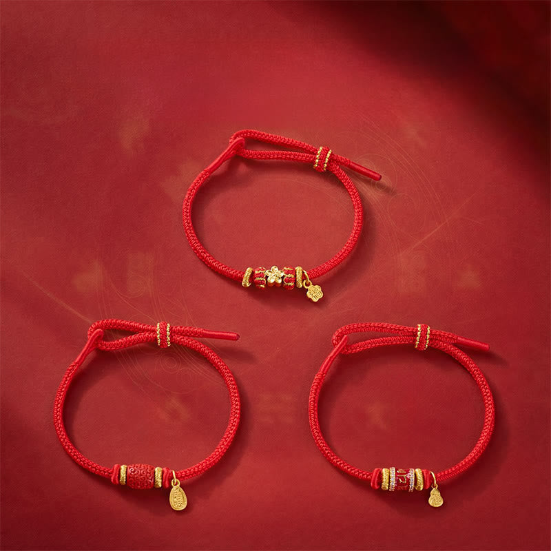Buddha Stones Pulsera de la suerte con hilo rojo de cobre con el símbolo Om Mani Padme Hum Fu - image 15