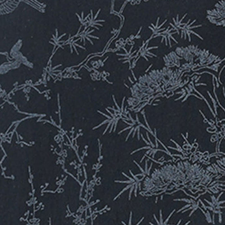 Buddha Stones Camisa de algodón de manga corta con botones de rana y bolsillos para hombre, traje Tang con estampado de grulla de verano y pino. - image 6