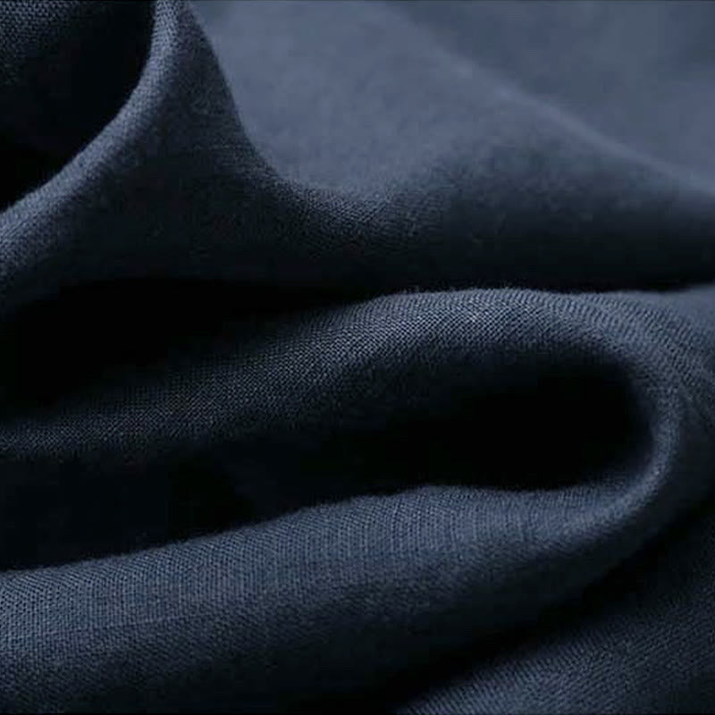 Camisa de lino y algodón de manga larga para mujer con diseño de flores bordadas retro con Buddha Stones - image 25