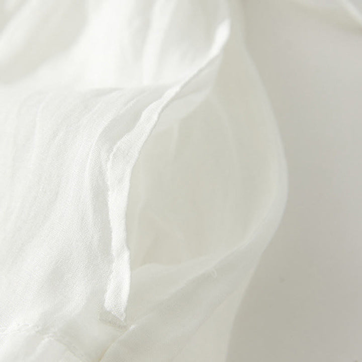 Buddha Stones Falda de mujer de cintura alta con cordón, diseño hueco y bordado, con bolsillos - image 12