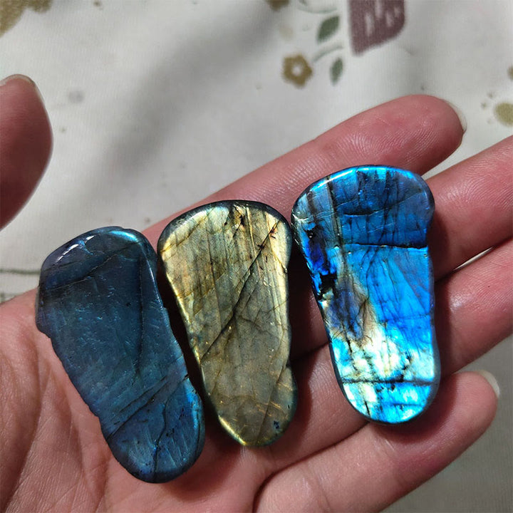 Buddha Stones Figura de labradorita natural con símbolo de Buda, estatua curativa para decoración del hogar - image 1