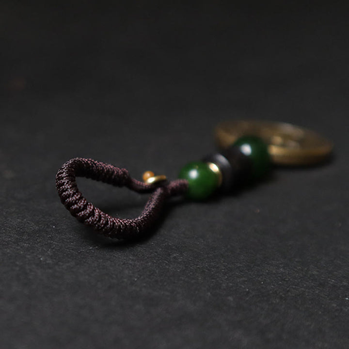 Buddha Stones Llavero de equilibrio de cobre y latón con el personaje Bagua Fu del año del caballo del zodíaco chino - image 26