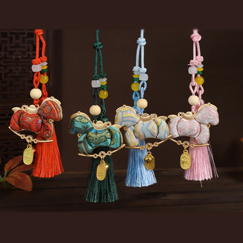 Buddha Stones Decoración colgante con bordado de hilo rojo del Año del Caballo - image 23