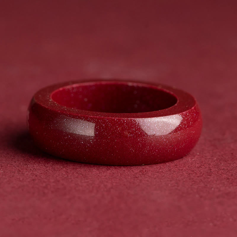 Buddha Stones Anillo de bendición de cinabrio del año del caballo del zodiaco chino - image 24