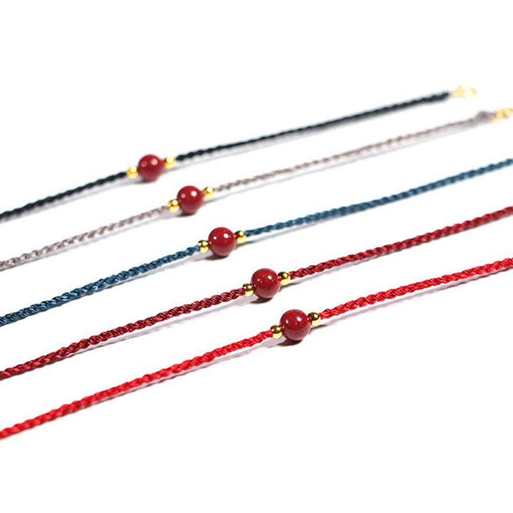 Buddha Stones Pulsera de hilo rojo cinabrio con bendición que aleja los malos espíritus - image 15