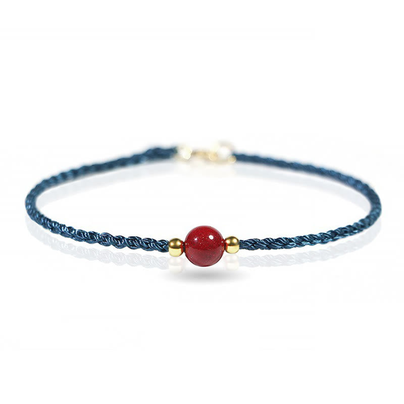 Buddha Stones Pulsera de hilo rojo cinabrio con bendición que aleja los malos espíritus - image 12