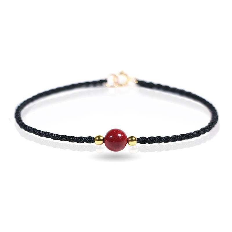 Buddha Stones Pulsera de hilo rojo cinabrio con bendición que aleja los malos espíritus - image 9