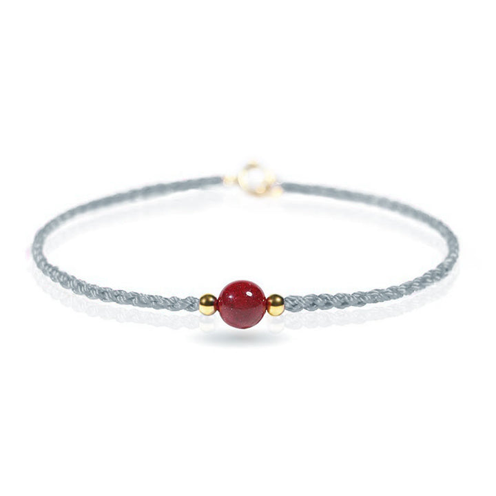 Buddha Stones Pulsera de hilo rojo cinabrio con bendición que aleja los malos espíritus - image 14