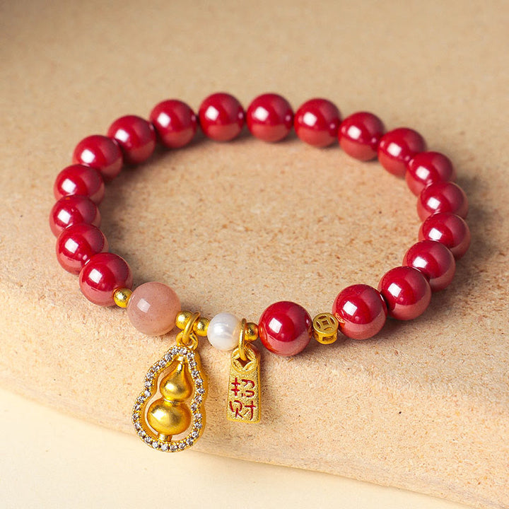 Buddha Stones Pulsera de cinabrio para atraer la fortuna - Cinabrio rojo (circunferencia de la muñeca: 14-15 cm) - image 6