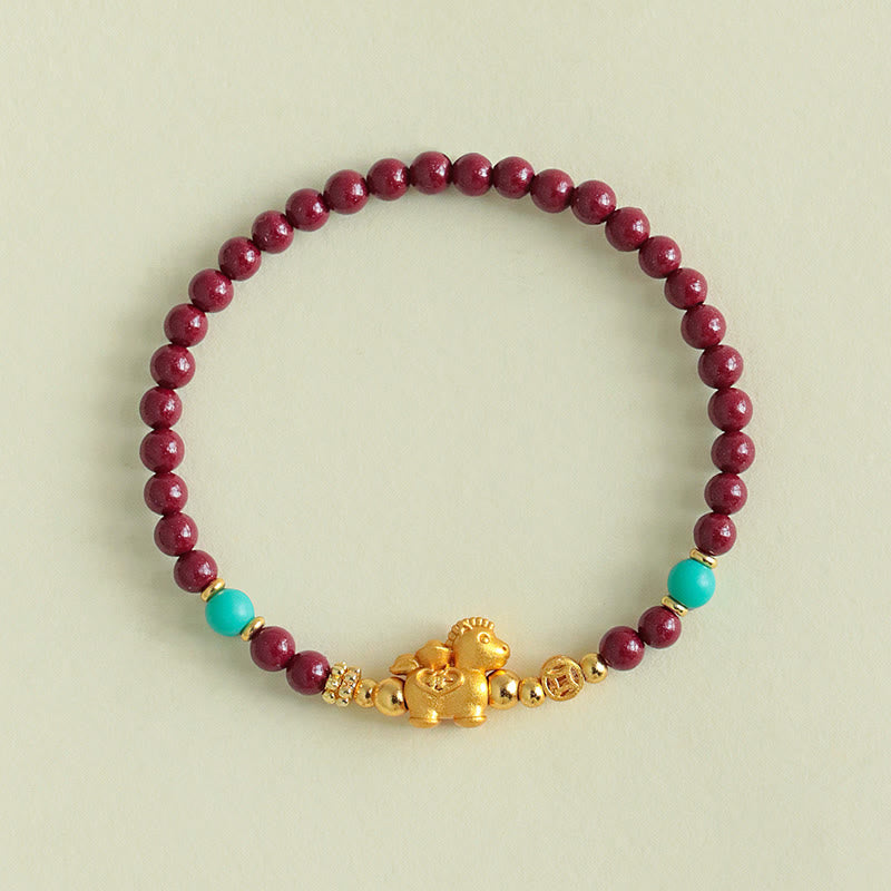 Buddha Stones Pulsera de cinabrio con el personaje Fu del Año del Caballo - image 11