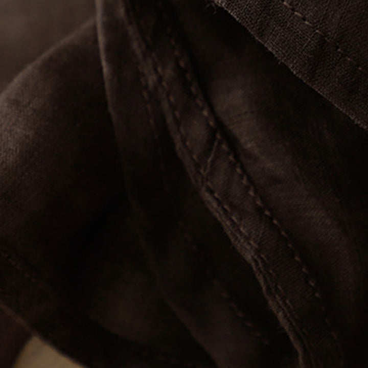 Buddha Stones Kimono de verano liso de manga larga con cordones y parte delantera abierta para mujer - image 17