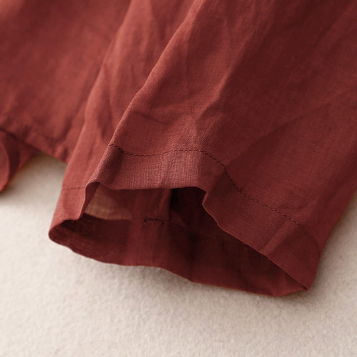 Buddha Stones Kimono de verano liso de manga larga con cordones y parte delantera abierta para mujer - image 4