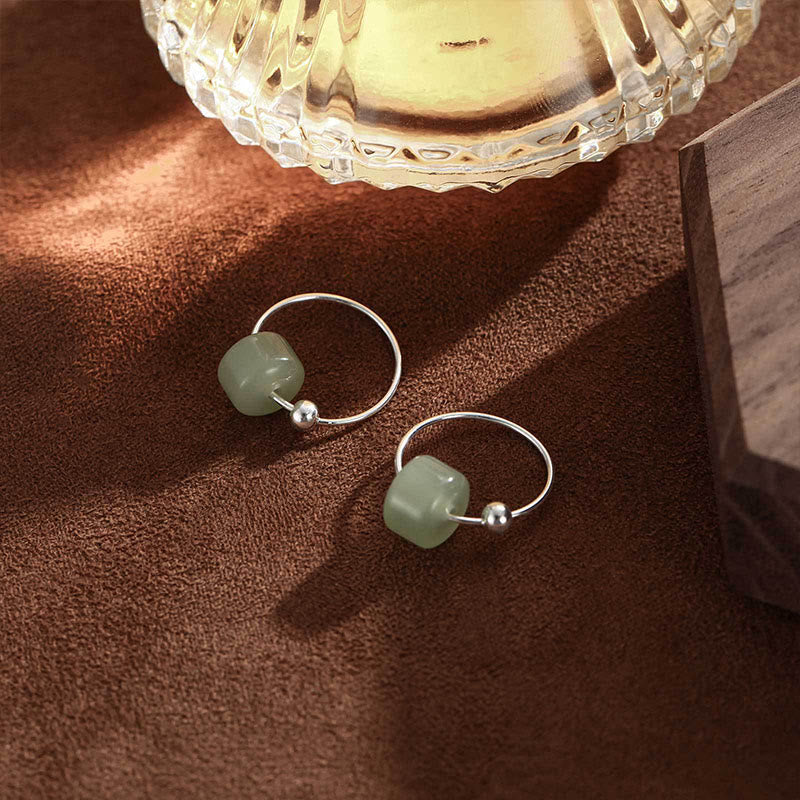 Buddha Stones Pendientes de prosperidad de jade hetiano en plata de ley 925 - image 2