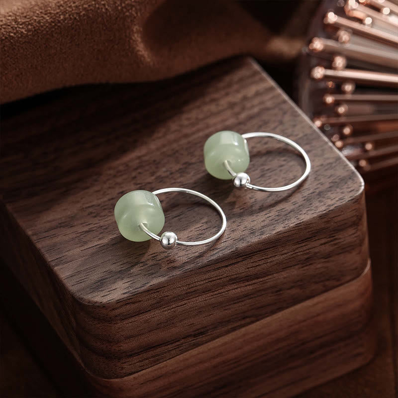 Buddha Stones Pendientes de prosperidad de jade hetiano en plata de ley 925 - image 8