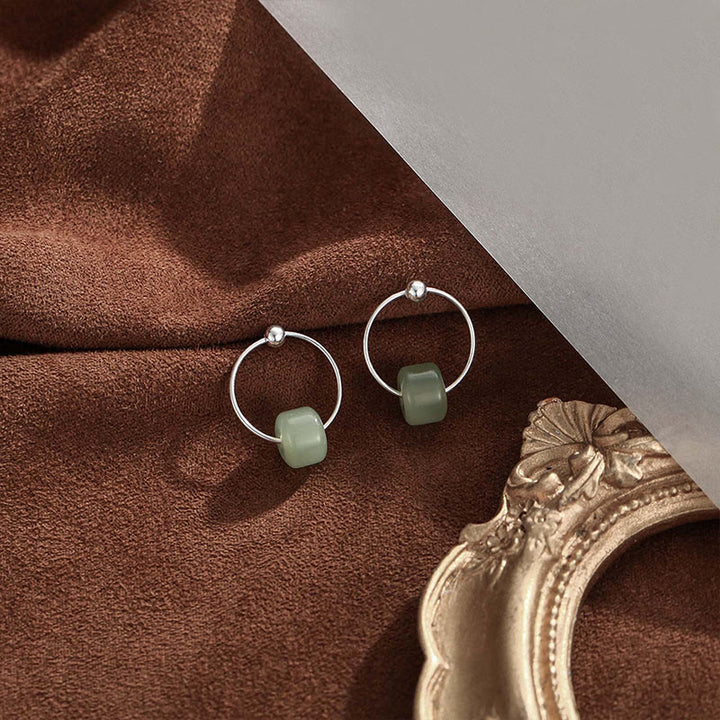 Buddha Stones Pendientes de prosperidad de jade hetiano en plata de ley 925 - image 4