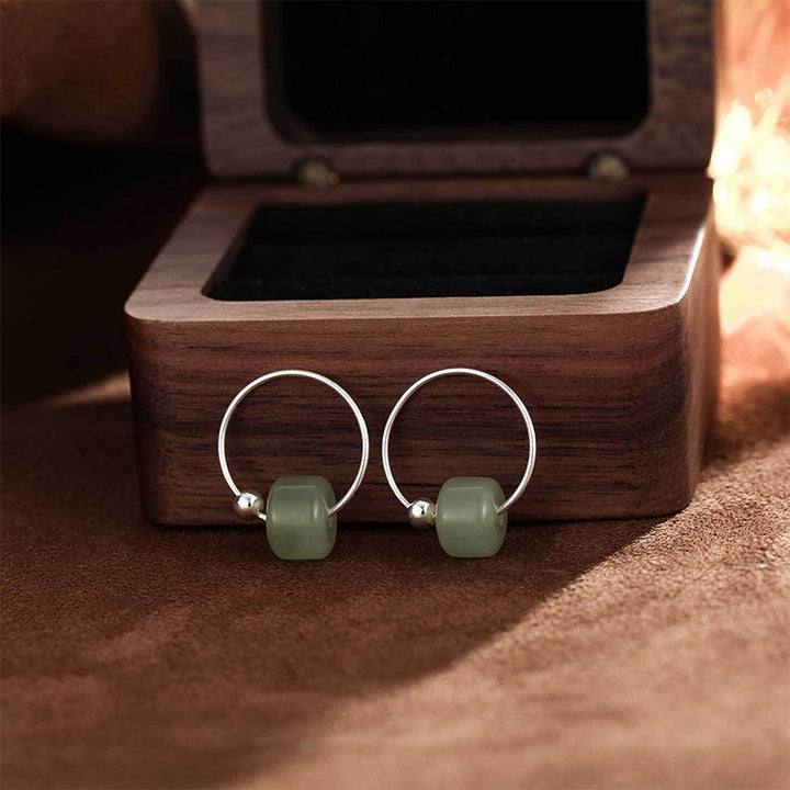 Buddha Stones Pendientes de prosperidad de jade hetiano en plata de ley 925 - image 7