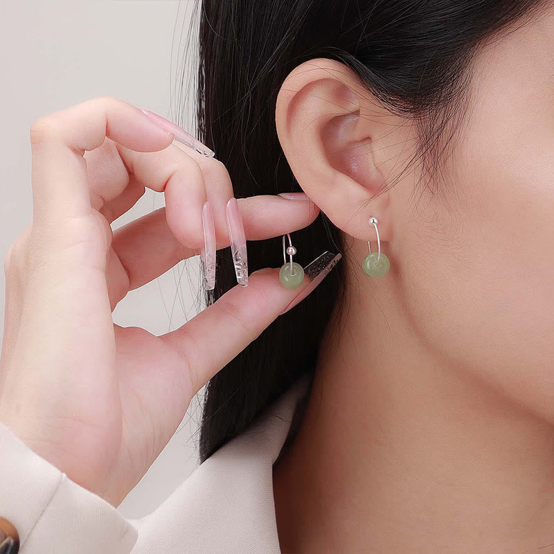 Buddha Stones Pendientes de prosperidad de jade hetiano en plata de ley 925 - image 11