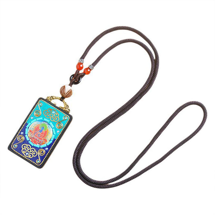Collar con colgante de paz de madera de ébano y Buddha Stones de la Medicina - image 6