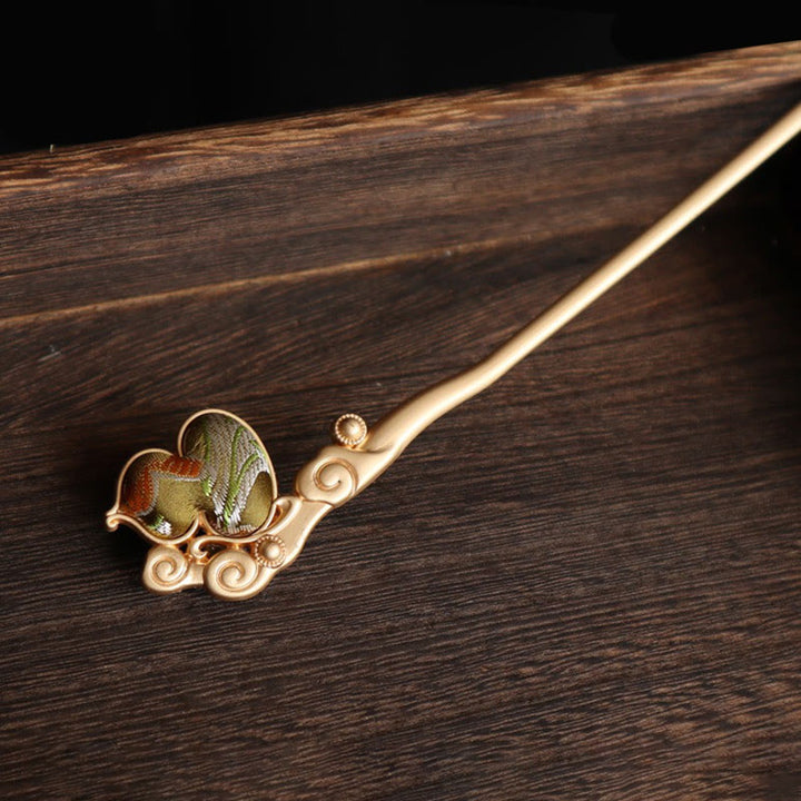 Buddha Stones Horquilla de confianza y tranquilidad con cuentas de ágata roja de calabaza - image 4