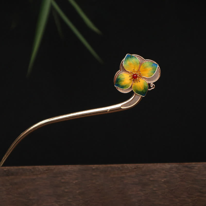 Buddha Stones Horquilla con borla de terciopelo con cuentas de ágata roja y turquesa que transmite tranquilidad y confianza. - Flor de terciopelo - image 3