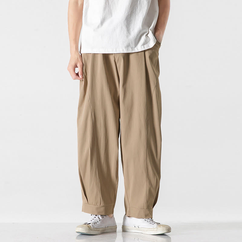 Buddha Stones Pantalones cargo tipo harén de verano para hombre, con cordón ajustable, hasta el tobillo y bolsillos - Trigo - US/UK/AU46, EU56 (5XL) - image 0