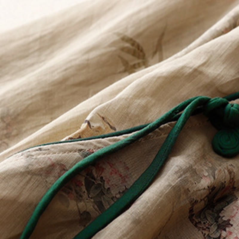 Buddha Stones Camisa de mujer con manga tres cuartos y diseño de rana con flores rojas y orquídea blanca - image 11