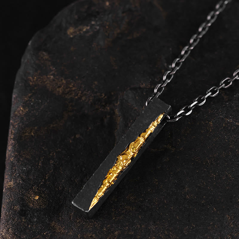 Buddha Stones Collar con colgante de sabiduría Om Mani Padme Hum en plata de ley 999 y oro 999 - image 8