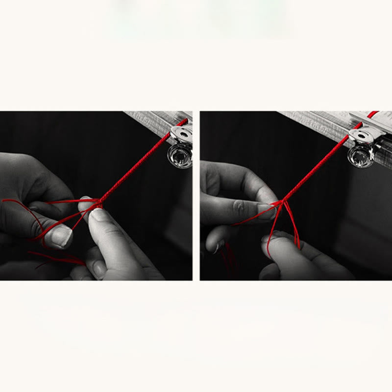 Buddha Stones Pulsera de tobillo trenzada de cuerda roja de la suerte hecha a mano con diseño de anillo de oro 999 - image 19