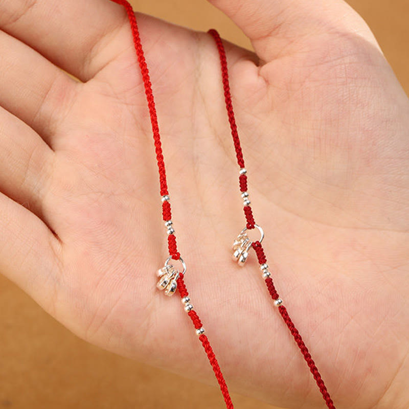 Buddha Stones Pulsera tobillera ultrafina con diseño de monedas de cobre y plata de ley 925 hecha a mano. - image 12