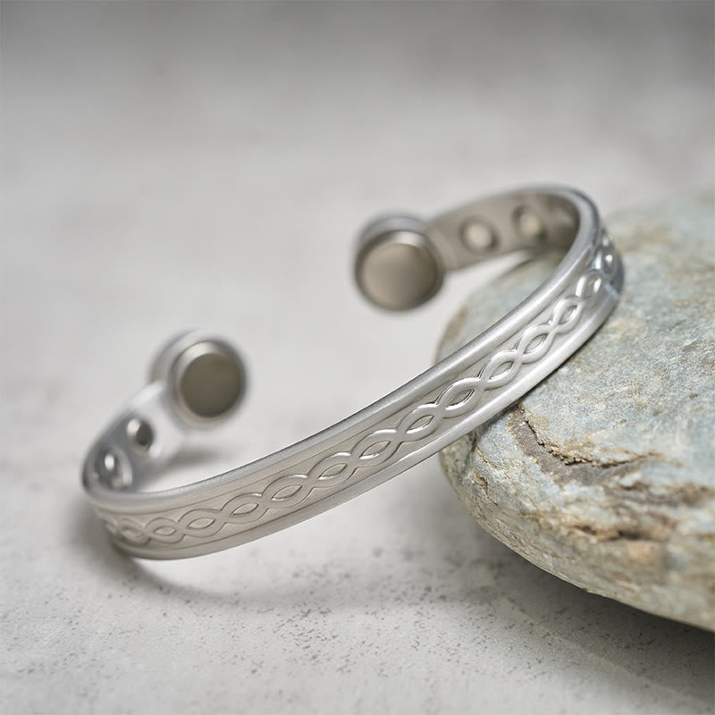 Buddha Stones Pulsera brazalete de cobre con diseño de lazo entrelazado y suerte - image 8