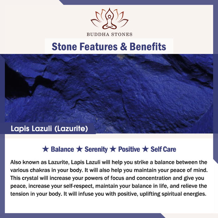 Pulsera de equilibrio positivo con lapislázuli y lazurita de Buddha Stones - image 6