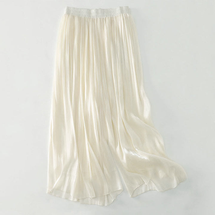 Buddha Stones Pantalones de poliéster lisos de verano para mujer - image 5