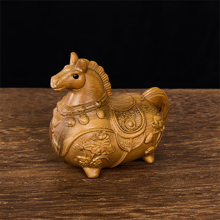 Buddha Stones Mini Año del Caballo Loto Ébano Tilo Madera Sándalo Verde Decoración 5,5*5*3,2cm - Sándalo verde Aproximadamente 5,5*5*3,2 cm - image 15