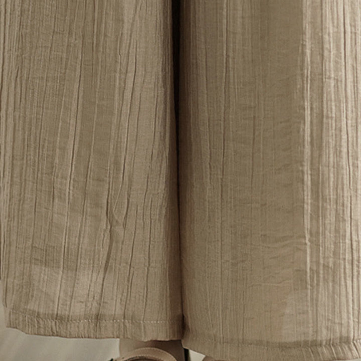 Buddha Stones Pantalones capri de pierna ancha para mujer con cintura elástica y color liso - image 35