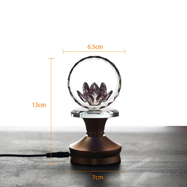 Buddha Stones Decoración para el hogar Lotus Copper Brass New Start - Base de aleación de aluminio - 6,5*13*7 cm - Enchufe - image 14