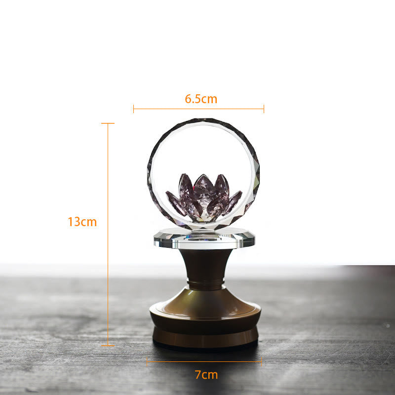 Buddha Stones Decoración para el hogar Lotus Copper Brass New Start - Base de latón cobrizo - 6,5*13*7 cm - Recargable - image 22