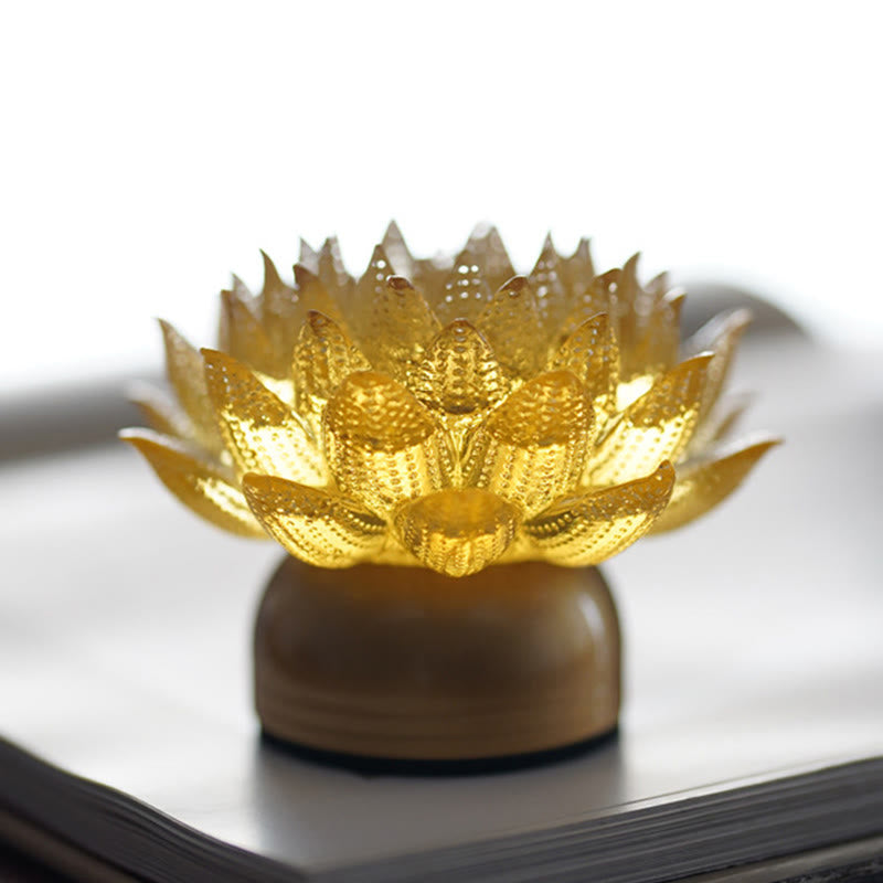Buddha Stones Lotus Liuli Cristal Cobre Latón Nuevo Comienzo Decoración del Hogar - image 12