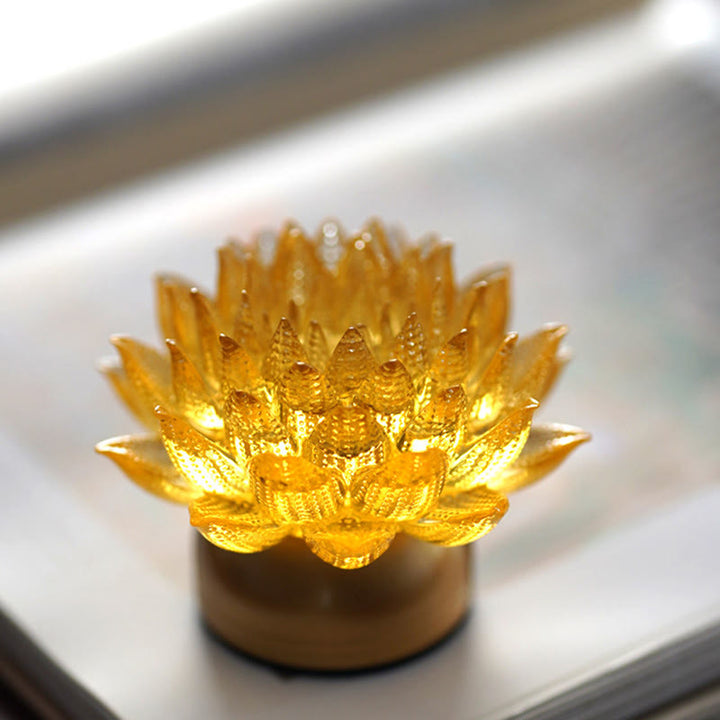 Buddha Stones Lotus Liuli Cristal Cobre Latón Nuevo Comienzo Decoración del Hogar - image 8