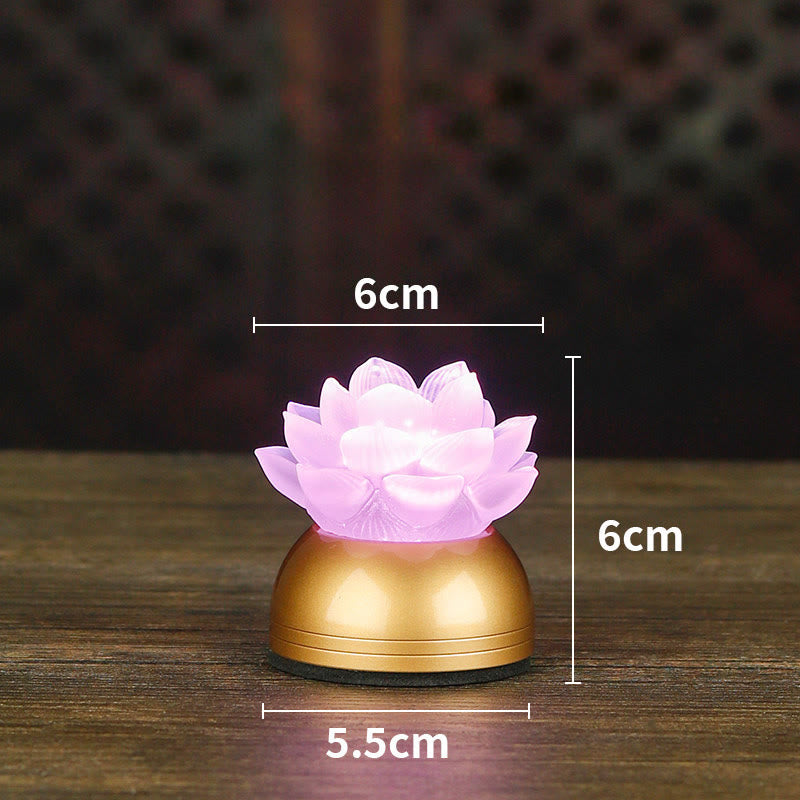 Buddha Stones Decoración para el hogar Lotus Liuli de cristal y cobre: ​​un nuevo comienzo - Cobre rosa recargable (6*6*5,5 cm) - image 22