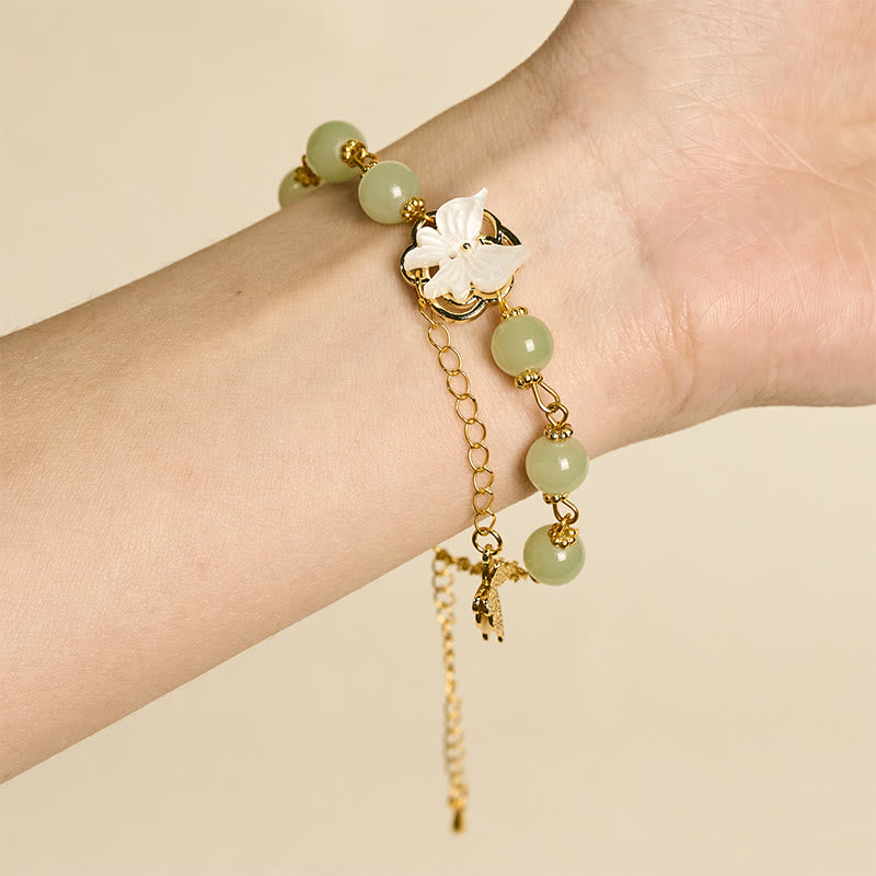 Buddha Stones Pulsera de amor con bendición de mariposa y cuentas de vidrio Liuli - image 7