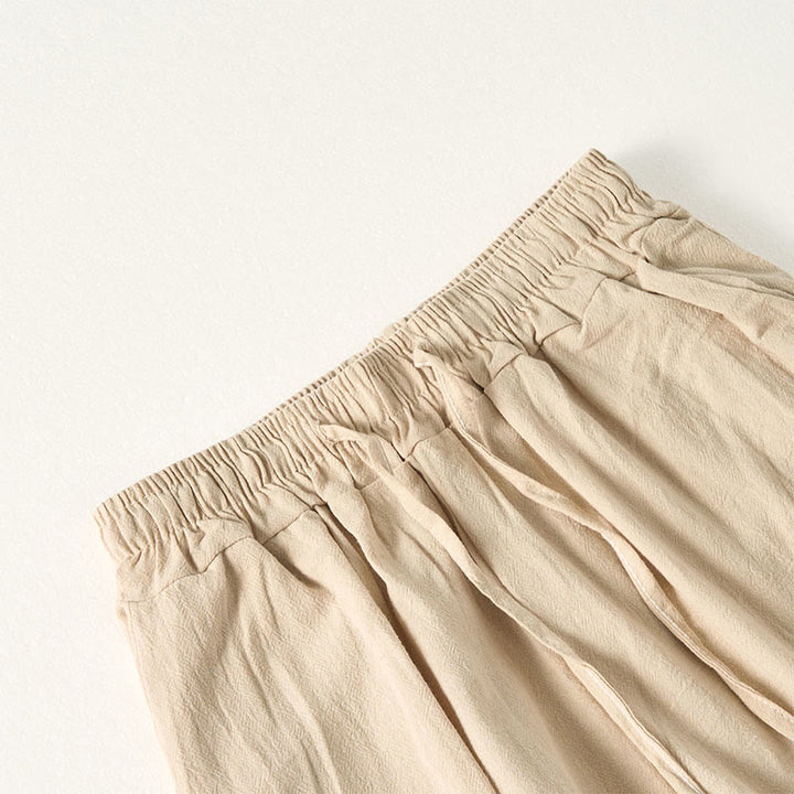 Pantalones anchos para mujer con bolsillos y diseño de rayas bohemias y Buddha Stones - image 6