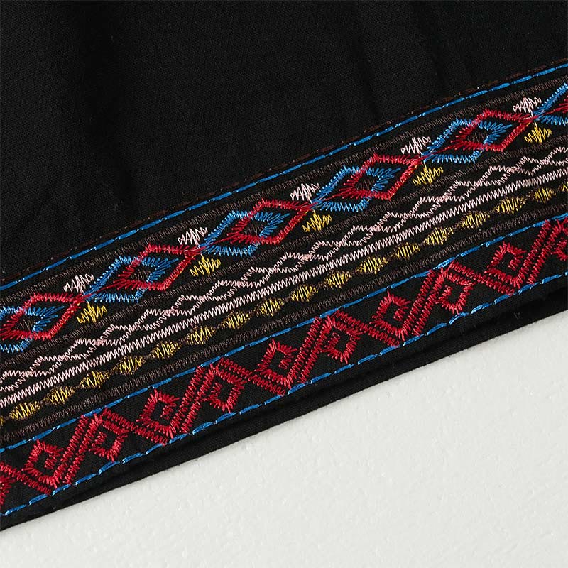 Pantalones anchos para mujer con bolsillos y diseño de rayas bohemias y Buddha Stones - image 13