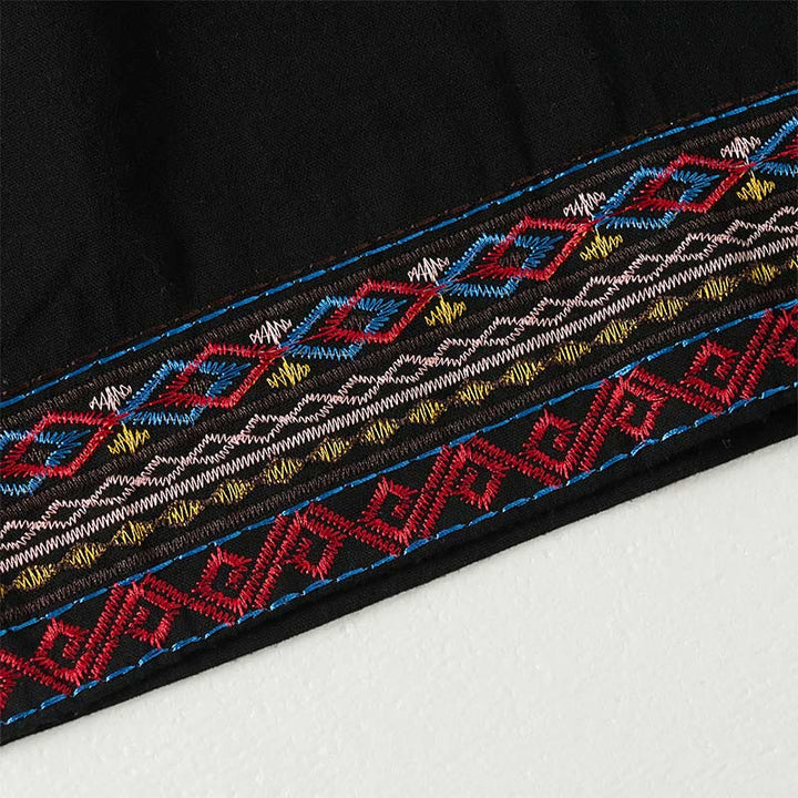 Pantalones anchos para mujer con bolsillos y diseño de rayas bohemias y Buddha Stones - image 13