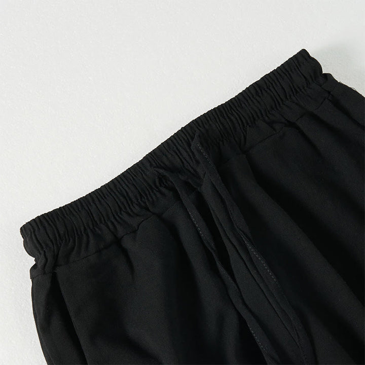 Pantalones anchos para mujer con bolsillos y diseño de rayas bohemias y Buddha Stones - image 11