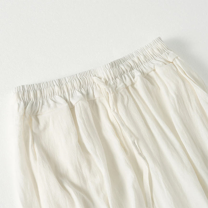 Pantalones anchos para mujer con bolsillos y diseño de rayas bohemias y Buddha Stones - image 16