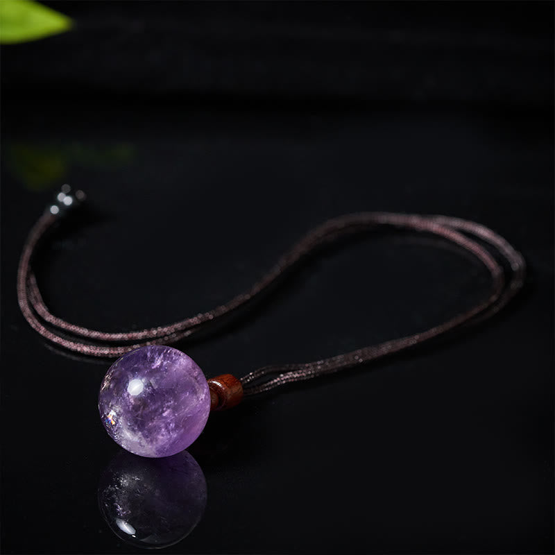 Buddha Stones Collar con colgante de protección de cuarzo ahumado, ojo de tigre y cristal blanco y rosa - image 15