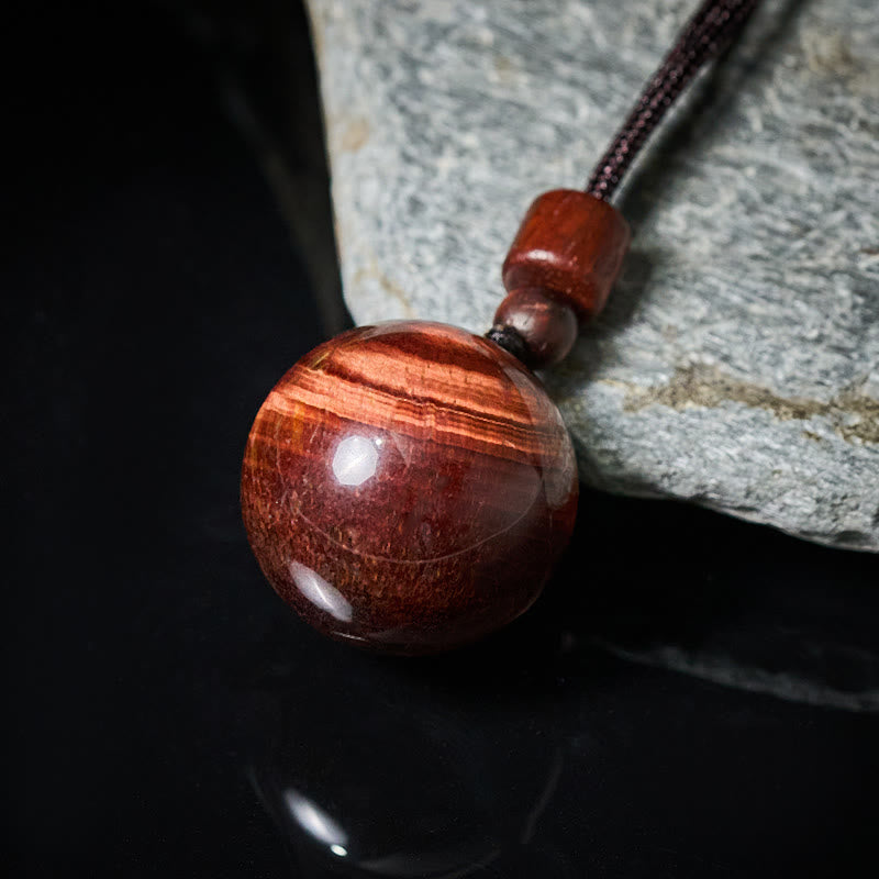 Buddha Stones Collar con colgante de protección de cuarzo ahumado, ojo de tigre y cristal blanco y rosa - image 30